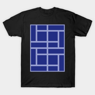 A Brick Orthogonal Pattern - Purple Blue T-Shirt